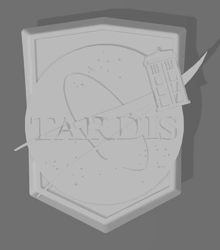 Austine Mini 1000 Tardis badge