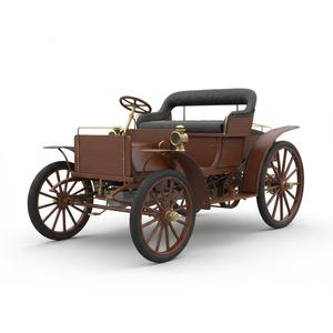 1894 Pioneer Motor Car 3D Model - Historic French Automobile STL for Vintage Vehicle Enthusiasts
