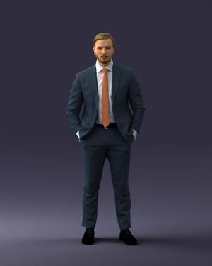 000250 Businessman in Suit – Standing Pose 0205