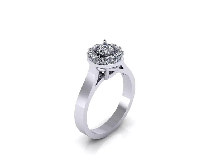 Ladies womans womens diamond ruby emerald Rings 3D print model