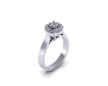 Ladies womans womens diamond ruby emerald Rings 3D print model