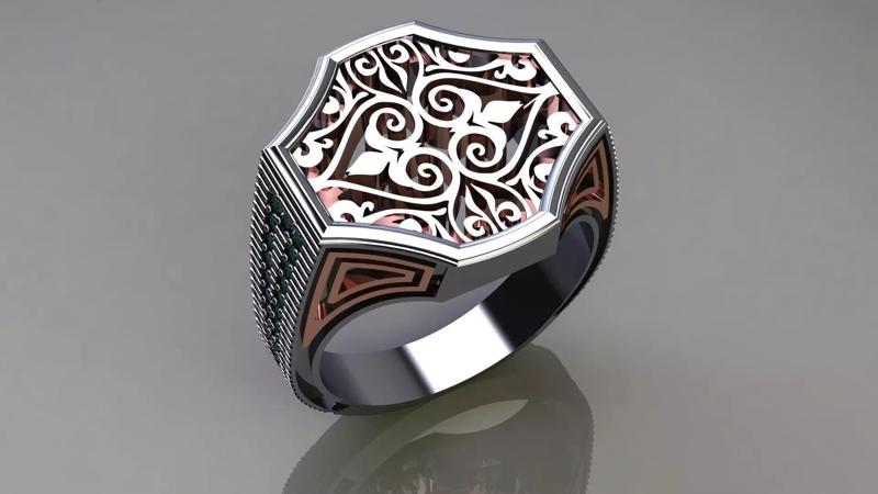 Mens silver ring