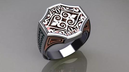 Mens silver ring
