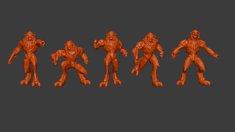 Halo- Covenant- Elite Minors-5 poses  32mm / 1:56scale