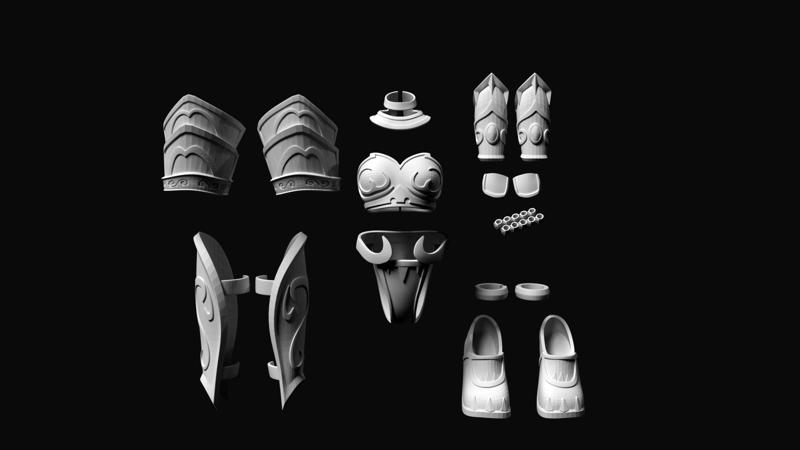 Bikini armor for G1 Monster High dolls