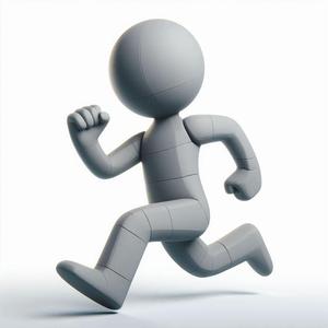 Round Shape Running Boy 3D Print – Cute Decorative Figurine Showpiece