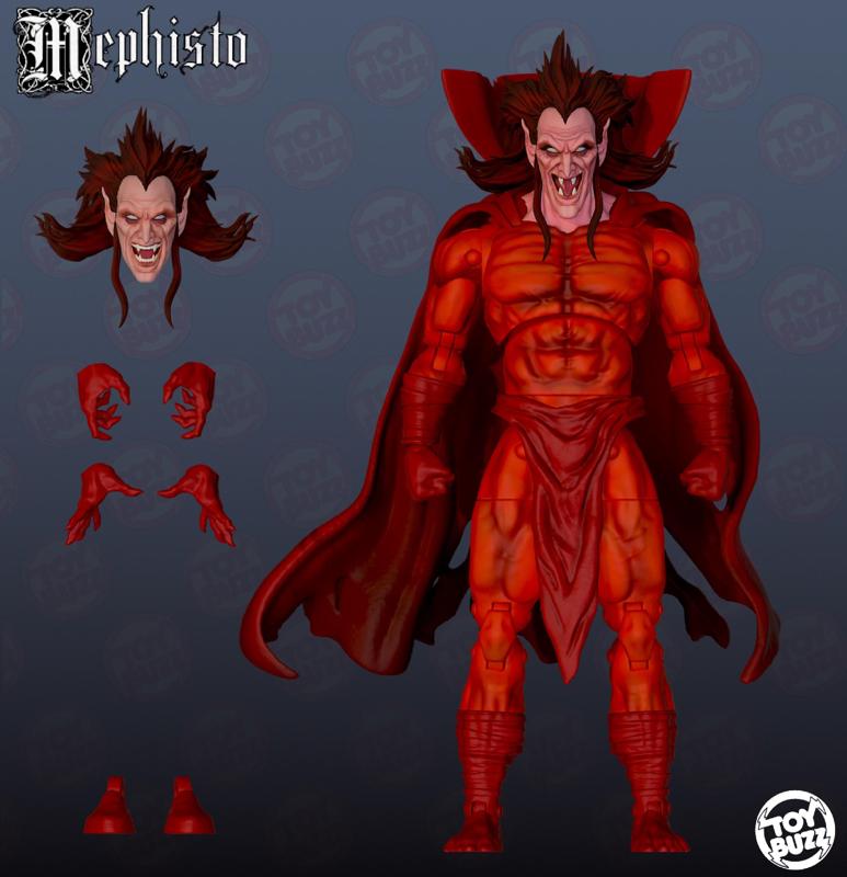 Mephisto action figure marvel legends style 1/12