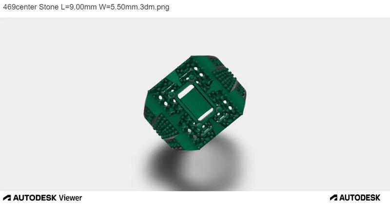 Men Ring with an Emerald Cut Center Stone