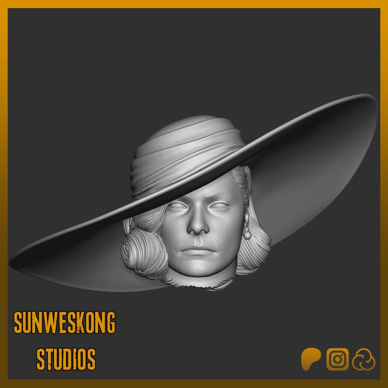 Residual Evil 8 Village Lady Alcina Dimitrescu Neutral Headsculpt