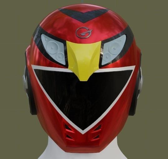Power ranger helmet red rpm