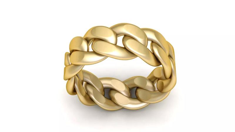 Men Fashion Chain Ring 3d Printable Model
