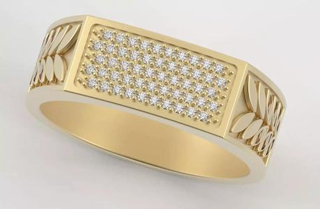 Man ring design plate with gems