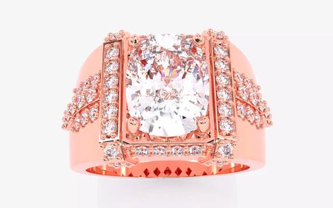 Mens Solitaire Ring 3dm stl renders details
