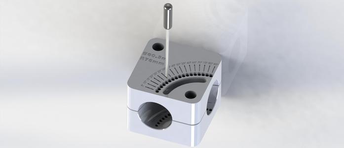 Exhaust pipe 2" 60.3mm 90°, from 5° to 5° Bend Cut Jig / elbow welding tool