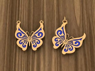 butterfly  one and half  inch  tall