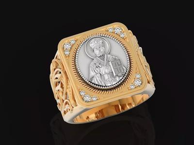 men signet ring Nikolai the Wonderworker 1354