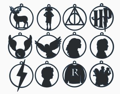 12 Christmas Ornaments Harry Potter