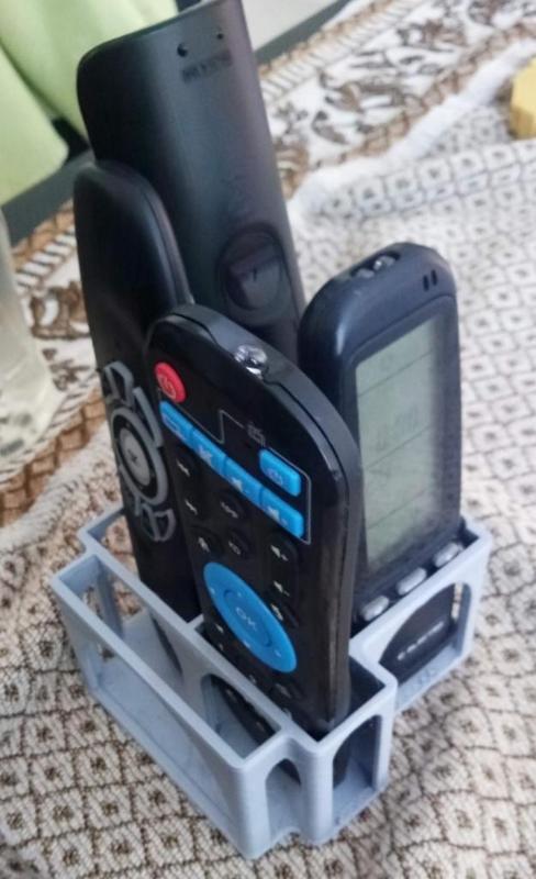 Remote control holder box with smartphone stand