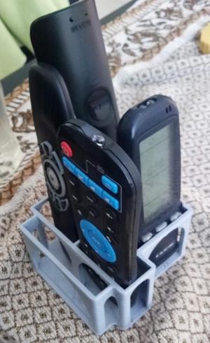 Remote control holder box with smartphone stand
