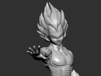 Vejita Fan Art for 3DPrint
