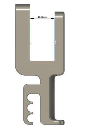 thin neck (25mm) long lip (57mm) Desk Mount Headphone Holder