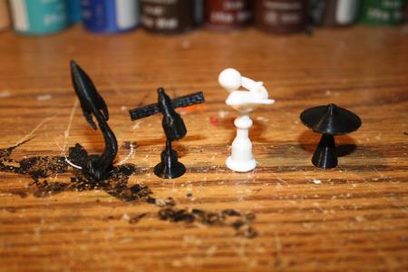 Space Themed Game Pieces - UFO, Shuttle, Satellite and Rocket