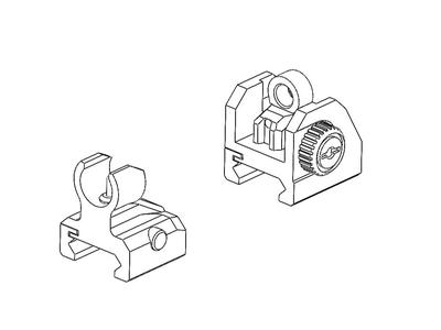 Simple Sights for FLYWHEEL PROWLER Blaster