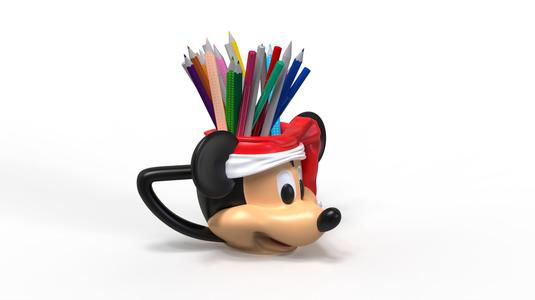 Mickey Mouse Mug Santa Hat