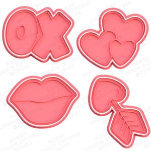 Valentines Day cookie cutter set of 4