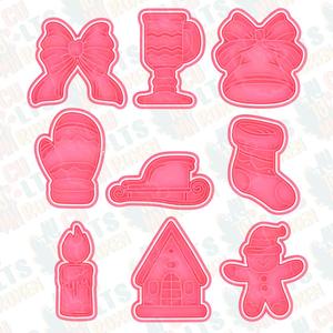Christmas elements cookie cutters set of 9 *
