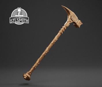Steel War Hammer Skyrim Life Size Prop STL