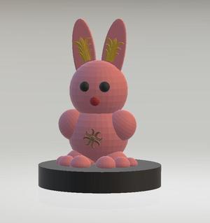 Pink Bunny Totem 3D printable model