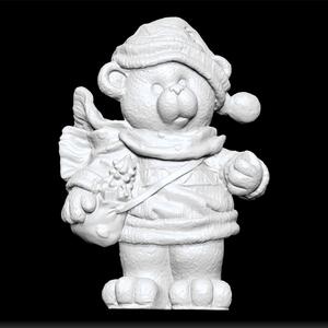 Christmas - bear Christmas - 3D model bear - statue bear - stl Christmas