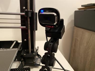 Microsoft Lifecam HD-3000 Ball Joint Mount for Articulating Camera Mount for Prusa MK3