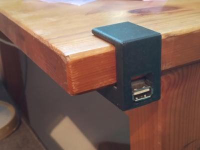 USB holder for 25mm table desk