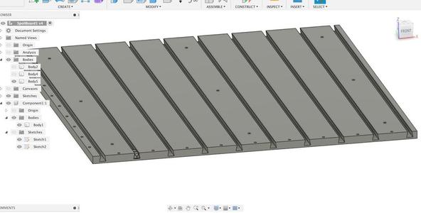 31" spoil board with dovetail clamping slots