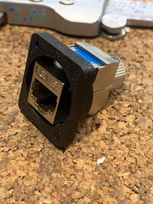 XLR to RJ45 Keystone Jack adaptor plate