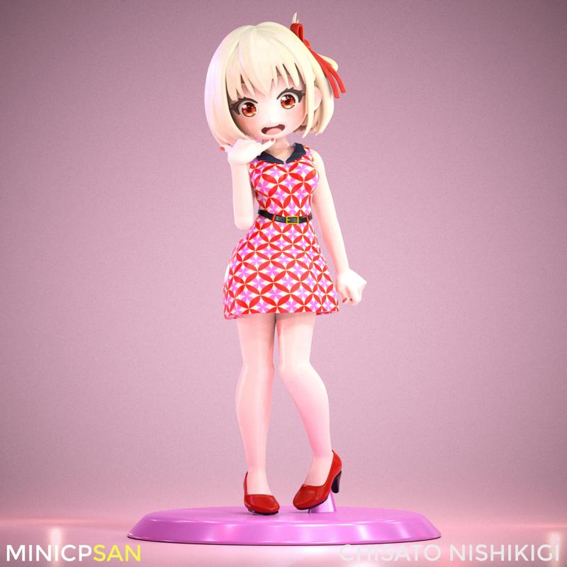 Chisato Nishikigi - Lovely After Date - Lycoris Recoil Anime Figure - 3D Printing