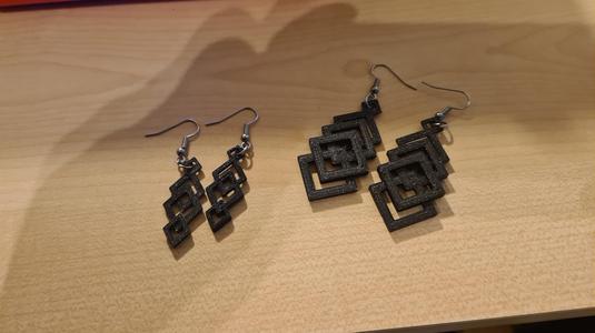 Earrings - squares / Náušnice - čtverce