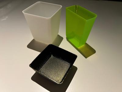 Stackable vase mode cups for sorting and storage