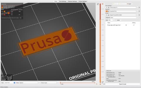 Prusa sign with logo