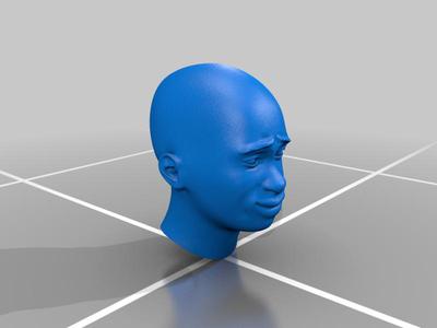Three Male Heads for Kitbashing