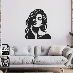 Women 2D Wall Art STL SVG