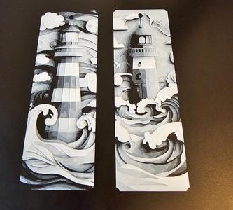 PaperCraft Lighthouse Bookmark
