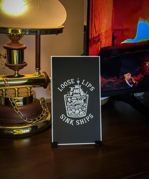 Loose Lips Sink Ships Hueforge House Decor Wall Mount