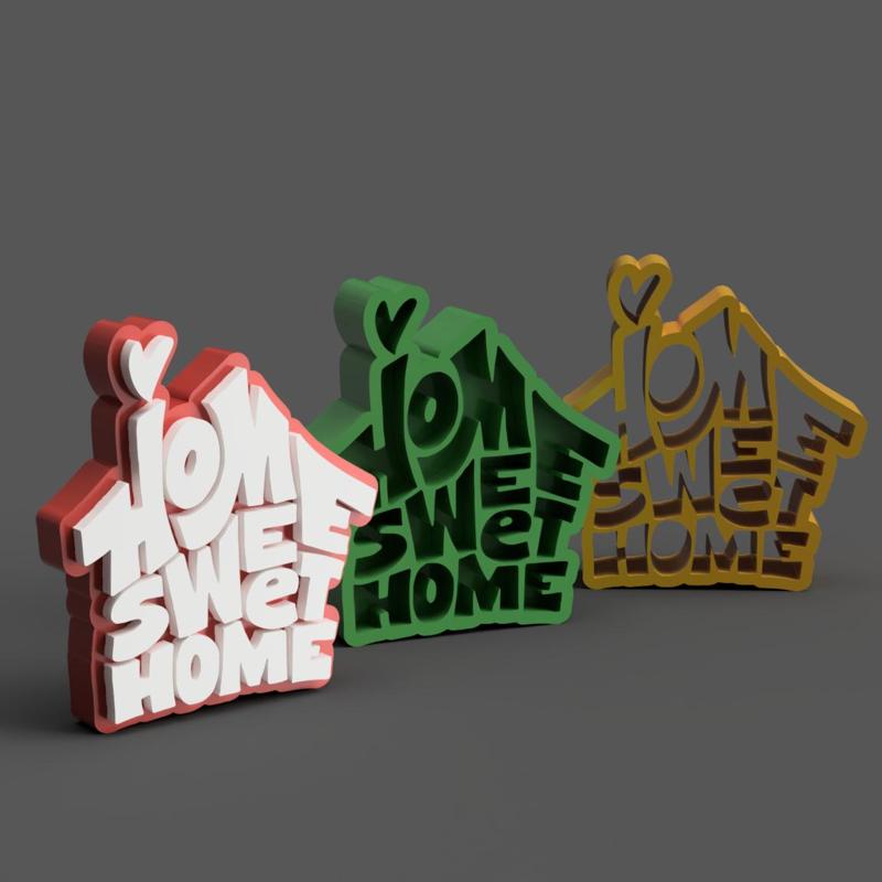 Home Sweet Home 3D Printable Decor