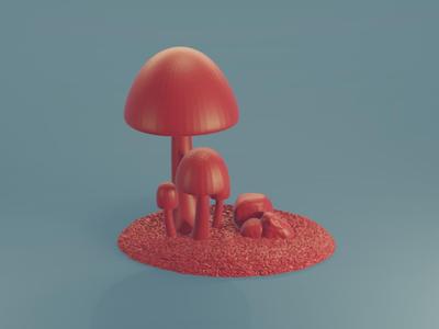 Mushroom Cluster TL – Fantasy Fungi Terrain for Tabletop & Dioramas
