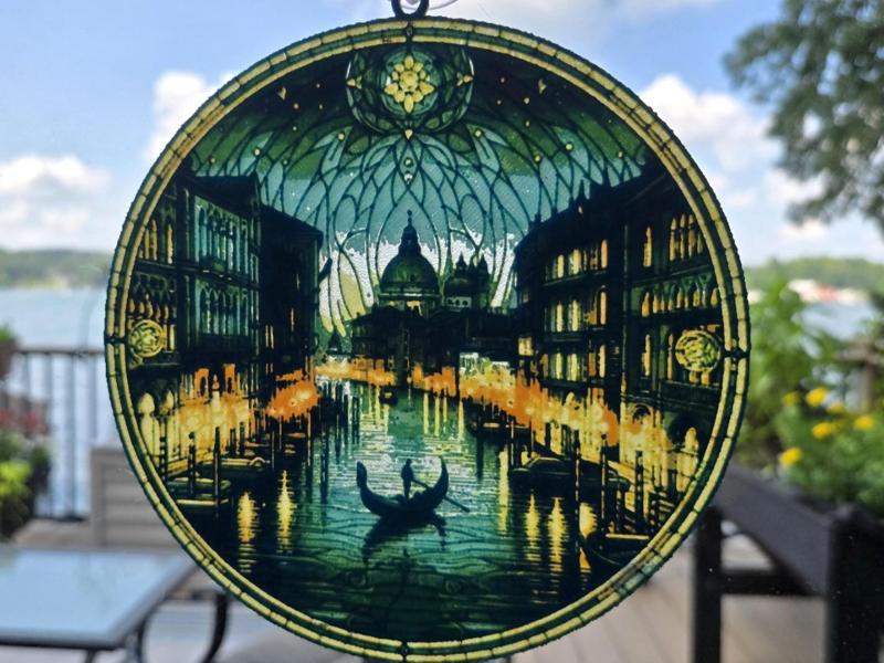 Venice at Night Stained-glass Styled Lithophane