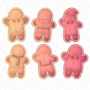 Gingerbread man cookie cutter set of 6