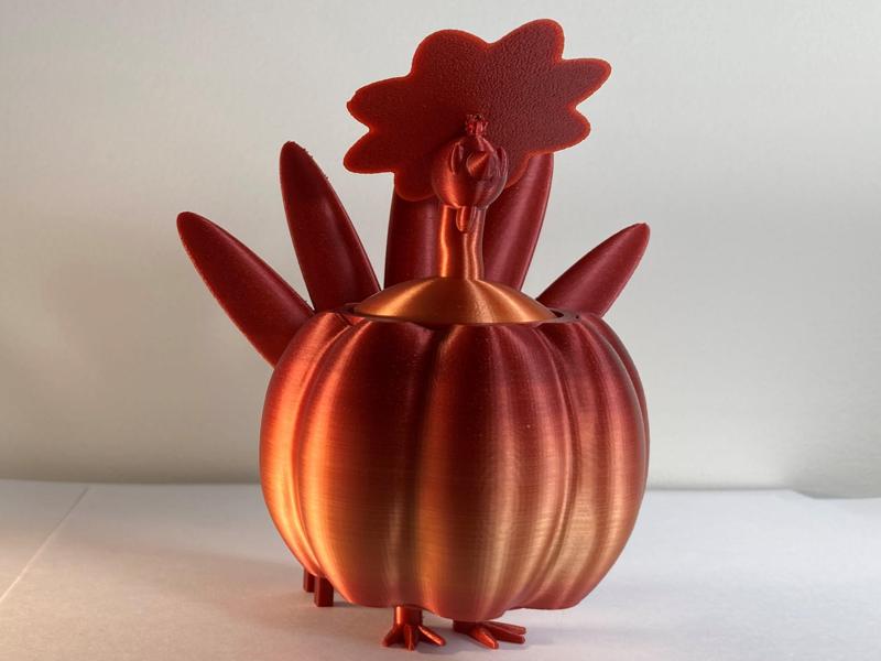 Cute Thanksgiving Turkey in a Pumpkin Print-in-Place